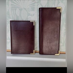 Samsill Vintage 8105 & 81074 Professional Business Card Organizers 2 Piece Set